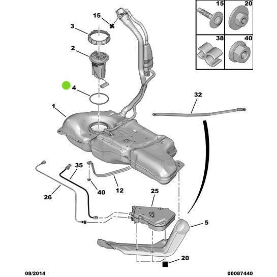 Genuine Diesel Fuel Tank Seal - Citroen DS4 2010-2021 | 153151