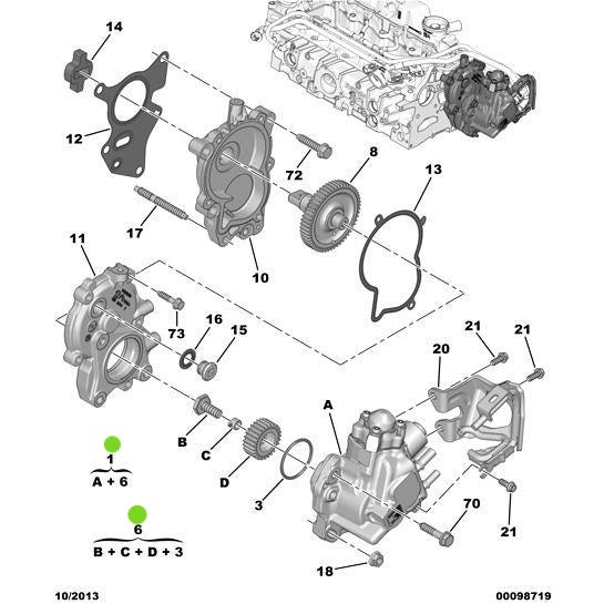 Genuine Peugeot Es Diesel High Pressure Pump - Citroen Relay 2006-2019 | 1610279980