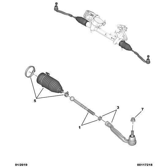 Genuine Peugeot Steering Rod Balljoint Kit - Citroen C5 Air Cross 2018-2021 Petrol | 1610817780