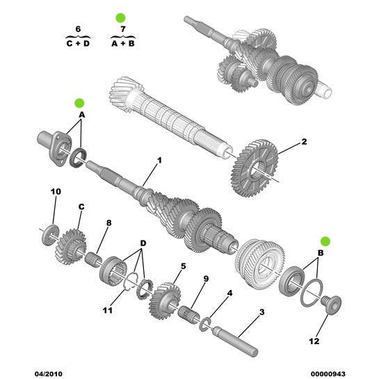 Genuine Fiat Bearing Primary Kit - Citroen Ds5 2011-2021 Petrol | 1611981780 | 1611981780