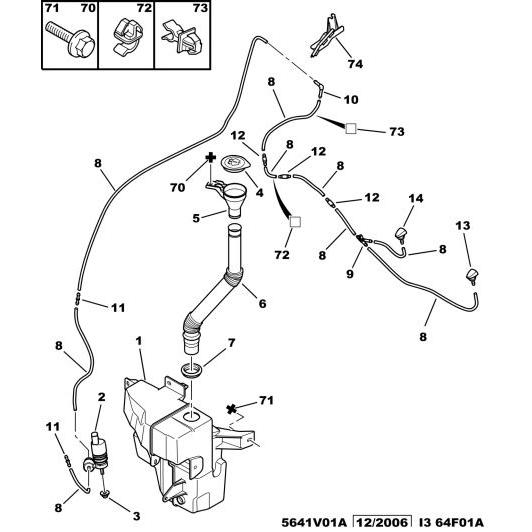 Diesel Screenwash Jet - Citroen C-Crosser 2007-2012 | 1612222880