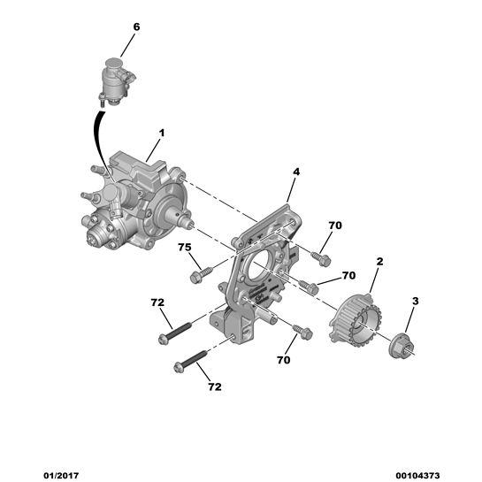 Genuine Peugeot Injection Pump Bracket - Citroen Dispatch 2016-2020 Diesel | 1614345680 | 1614345680
