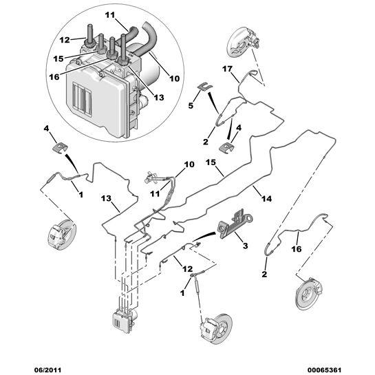 E:Brake Hose PSA - Citroen C4 2008-2010 Petrol | 1623257180