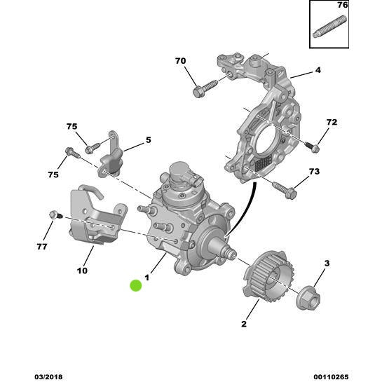 Genuine Es Diesel High Pressure Pump - Citroen C5 Air Cross | 1631886980