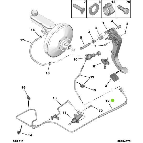 Genuine Peugeot Clutch Control Pipe - Citroen Relay 06-19 Diesel | 1638076180