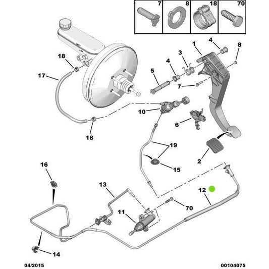 Genuine Peugeot Clutch Control Pipe - Citroen Relay 06-19 Diesel | 1638076180