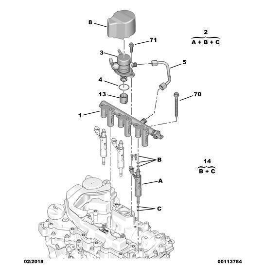 Petrol Petrol Injector Kit - Citroen Berlingo 2018-2021 | 1654505180