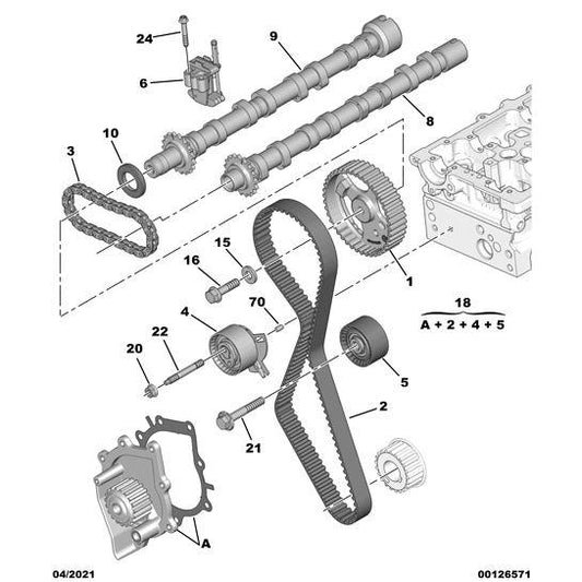 Engine Camshaft Pulley - Citroen Relay 2006-2019 Diesel | 1674213280