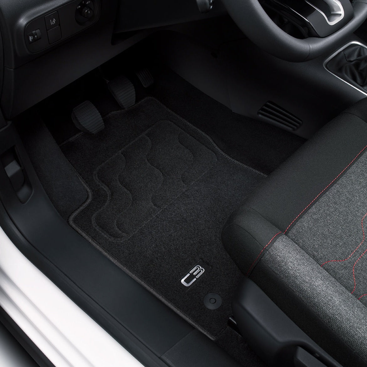 Set 4 of Genuine Mats - Citroen C3 - 2016-2021 - Right Hand Drive | 16168830ZD