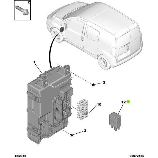 Genuine Peugeot Electric Relay - Citroen Nemo 2008-2015 Petrol | 1625932380 | 1625932380