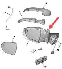 Genuine Peugeot 3008 2016-2020 Lh Door Mirror | 1635224180