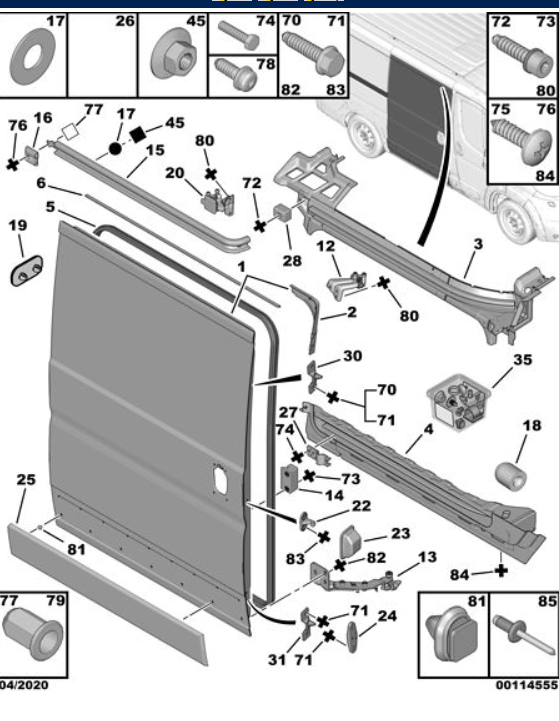 Genuine Peugeot Boxer Rh Sliding Door Moulding | 1637298480