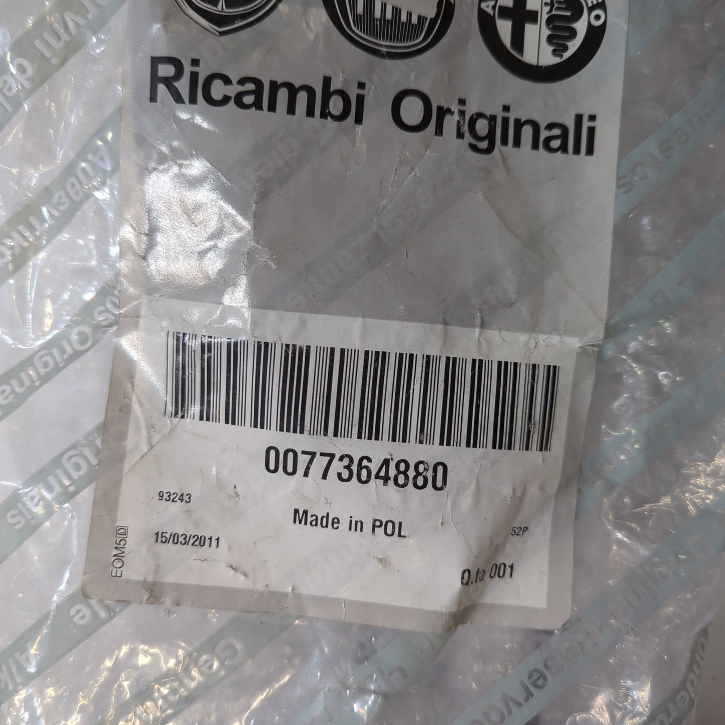 Genuine Air Conditioner Overhaul Kit - Fiat Panda 2009-2012 | 77364880