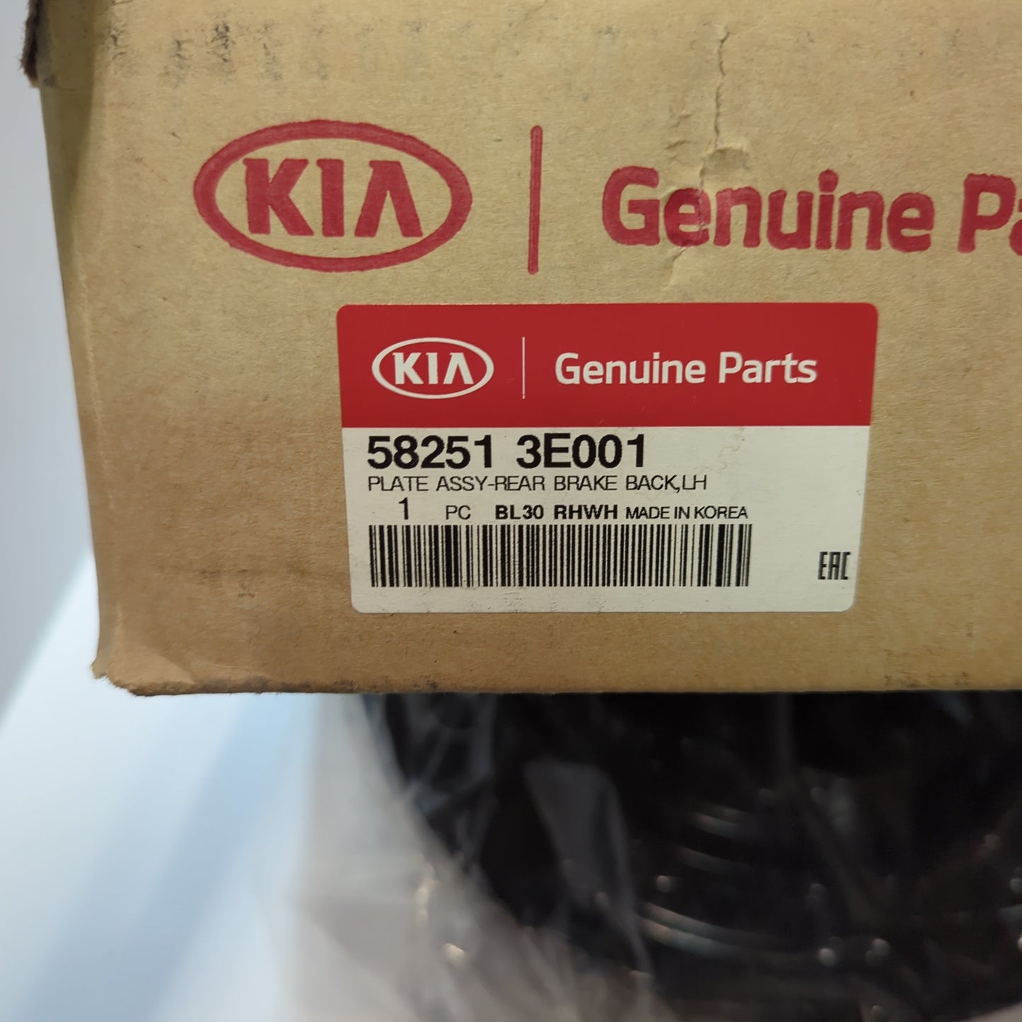 Genuine Kia Plate Assy-Rr Brake | 5825130