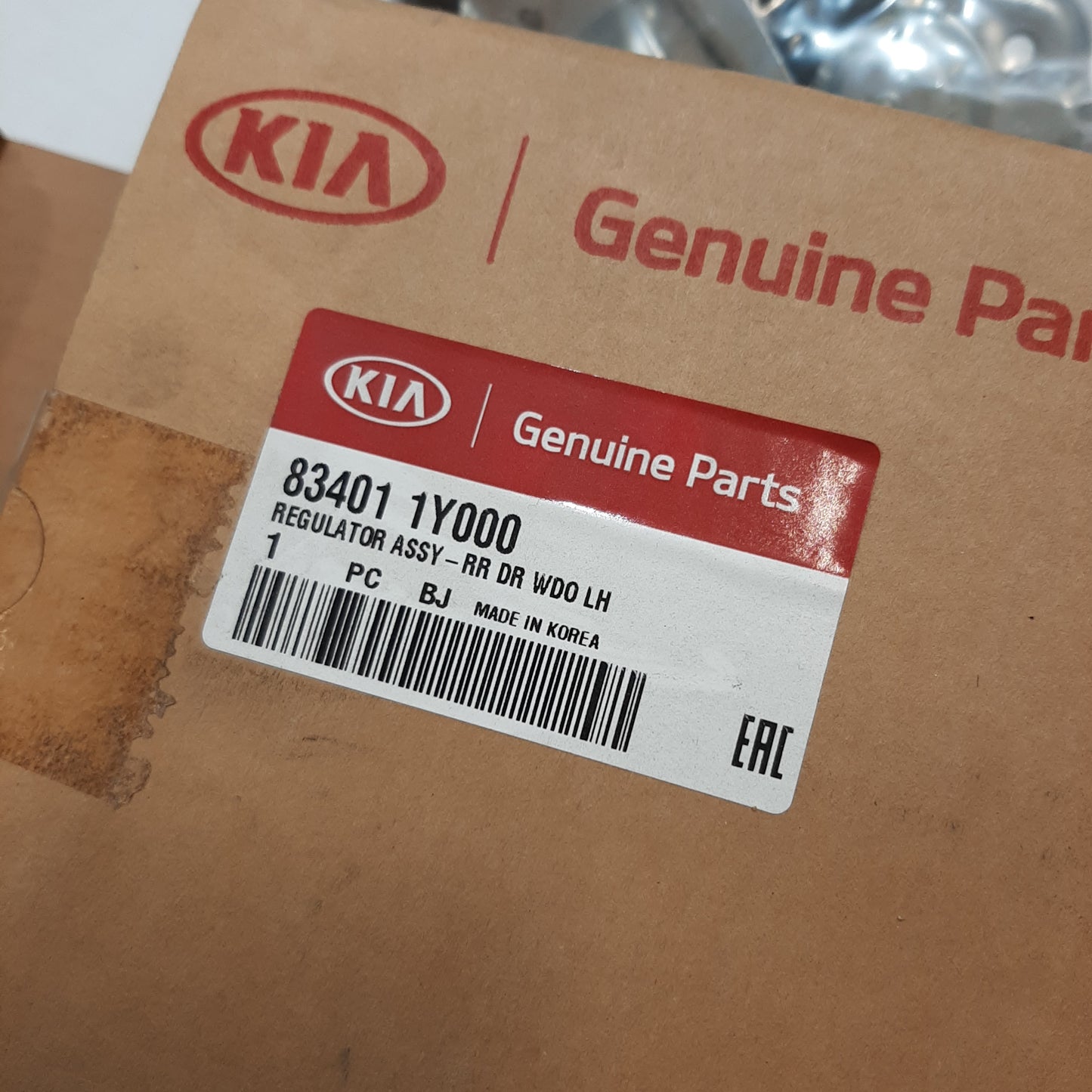 Genuine Rear Left Door Regulator - Kia Picanto 2011-2017 | 834011Y000