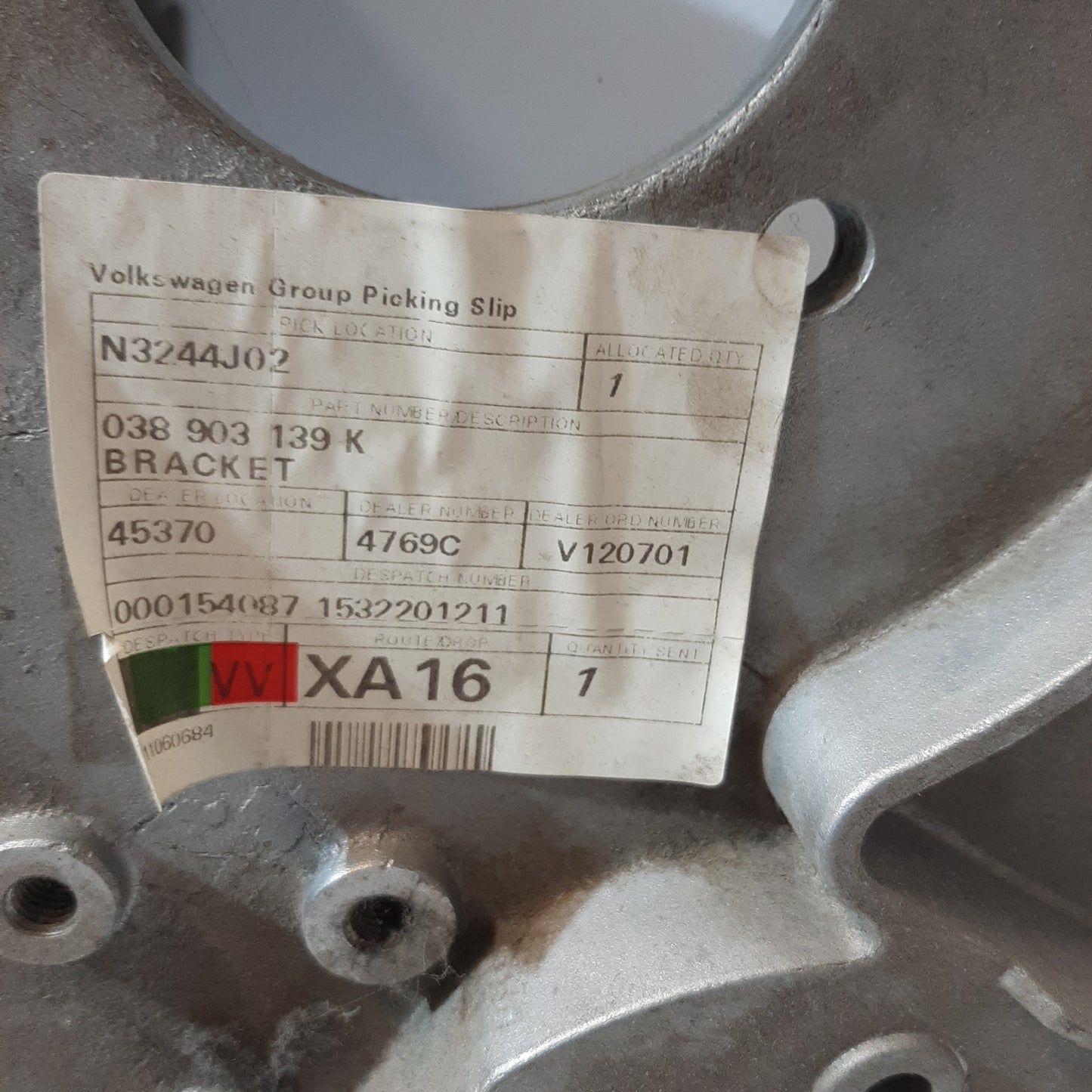 Genuine Alternator Bracket - SEAT Leon / Ibiza / Toledo / Inca | 038903139K