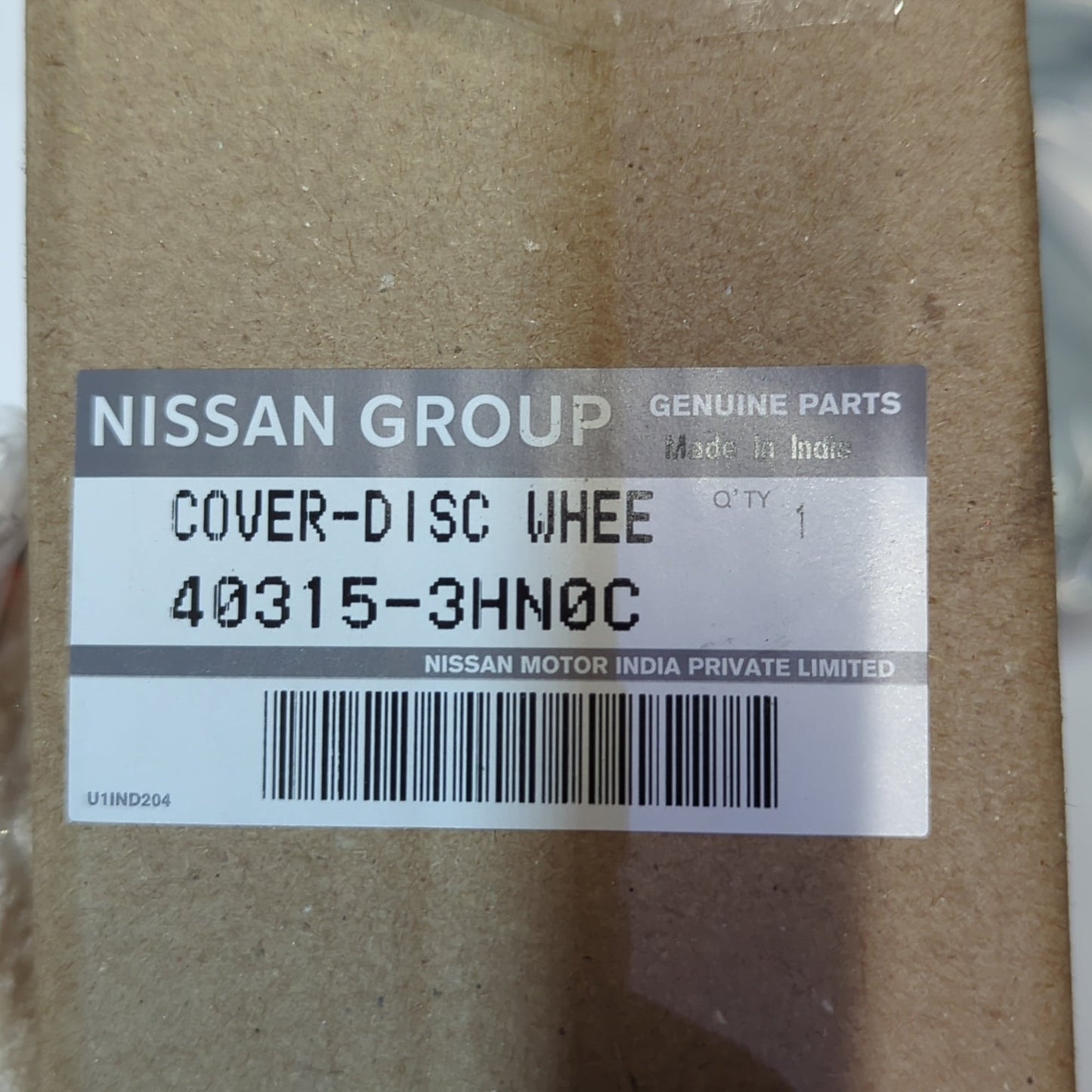 1x Genuine 15" Wheel Trim Cover - Nissan Micra | 403153HN0C