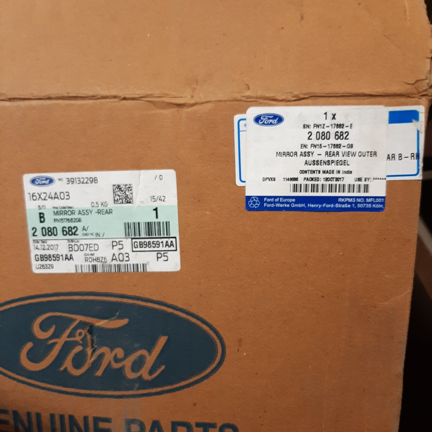 Genuine Exterior Right Rear View Mirror - Ford Eco Sport | 2080682