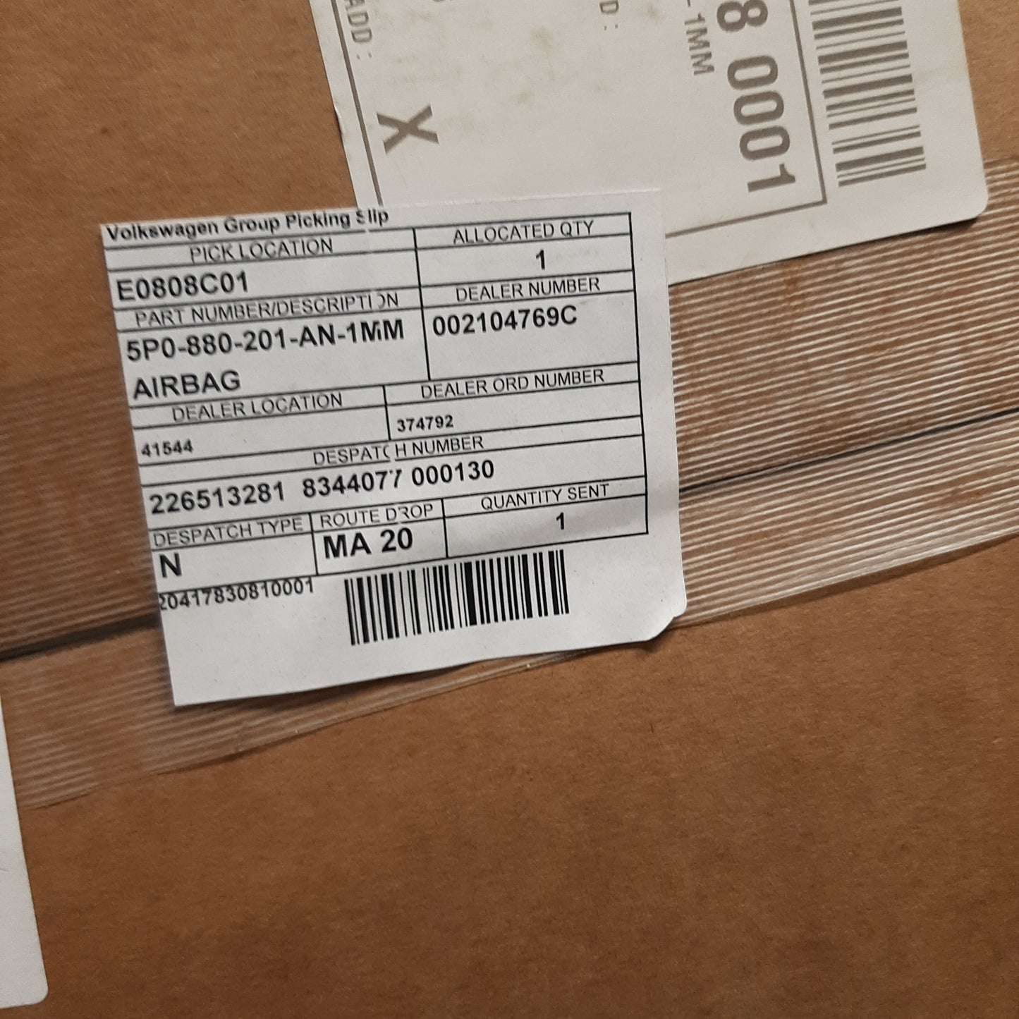 Genuine Steering Wheel Airbag - SEAT Leon / Altea / Toledo | 5P0880201AN1MM