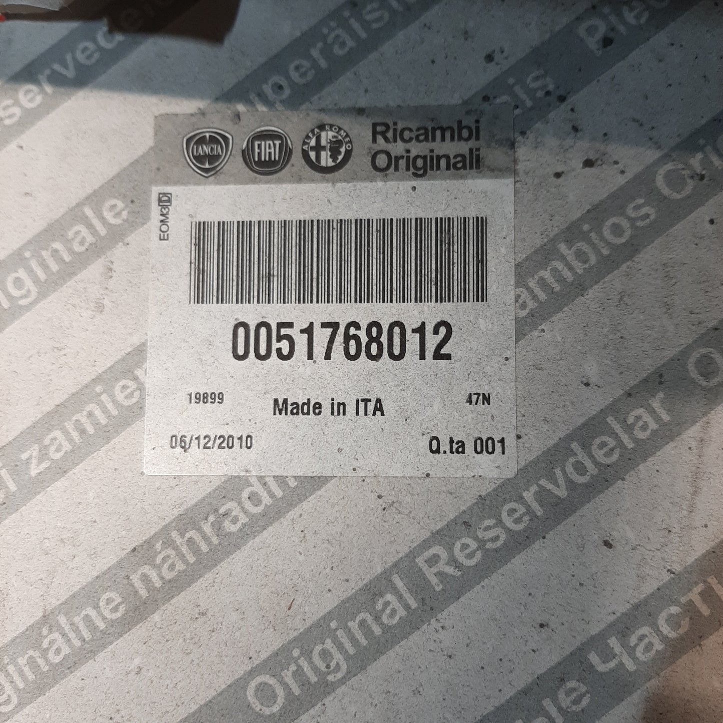 Genuine Windscreen Wash Reservoir - Fiat Punto 2005-2009 | 51768012