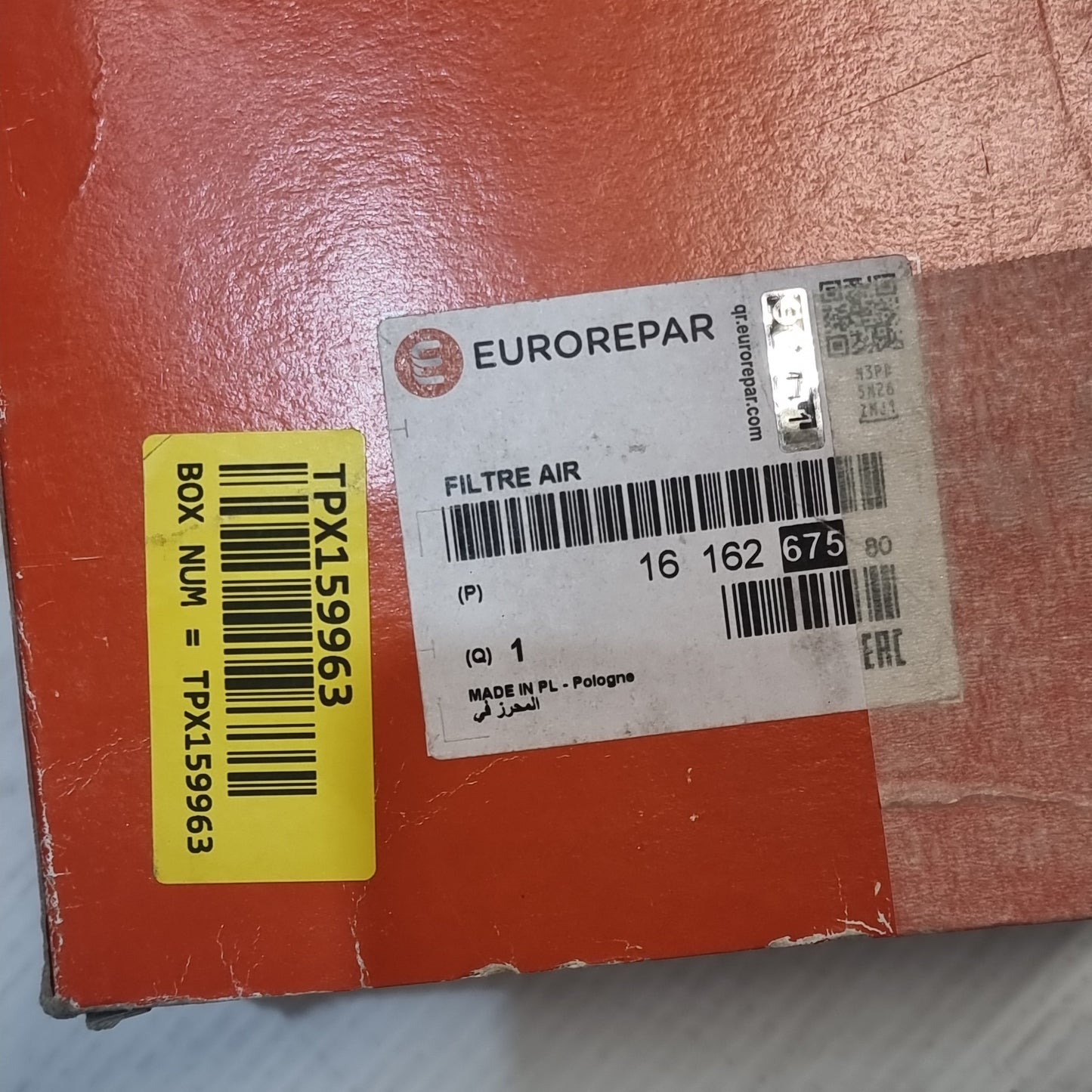 Genuine Peugeot Air Filter Insert | 1616267580