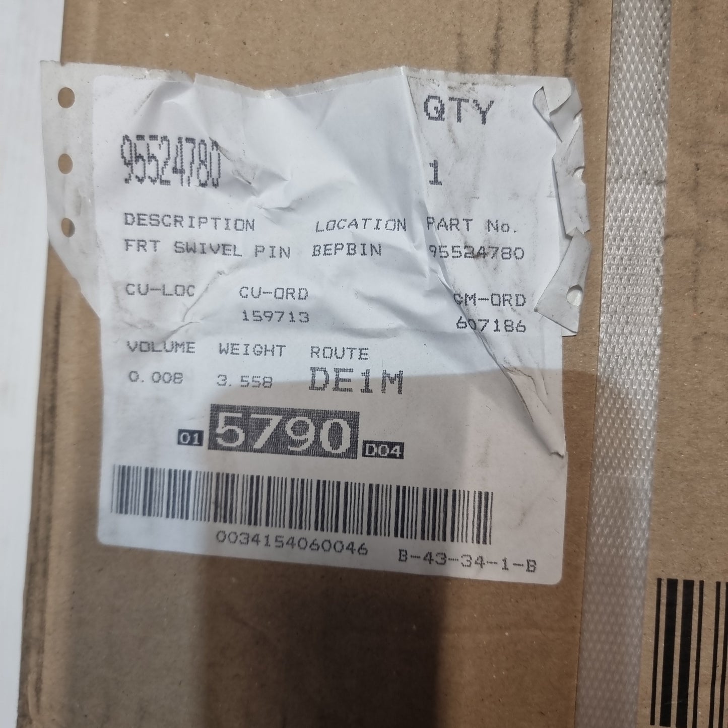 Genuine Vauxhall Front Swivel Pin |95524780