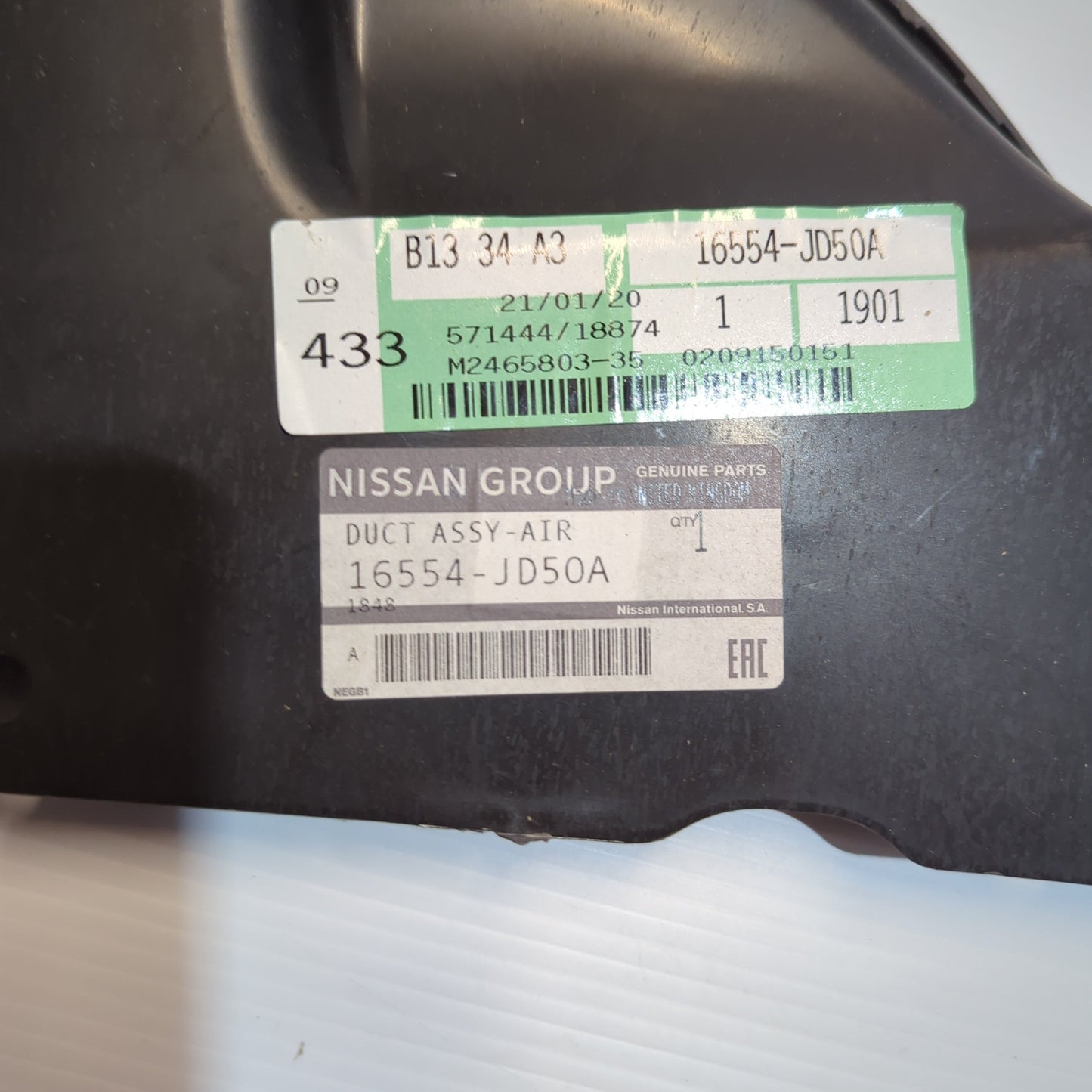 Genuine Nissan Duct Assy-Air | 16554JD50A