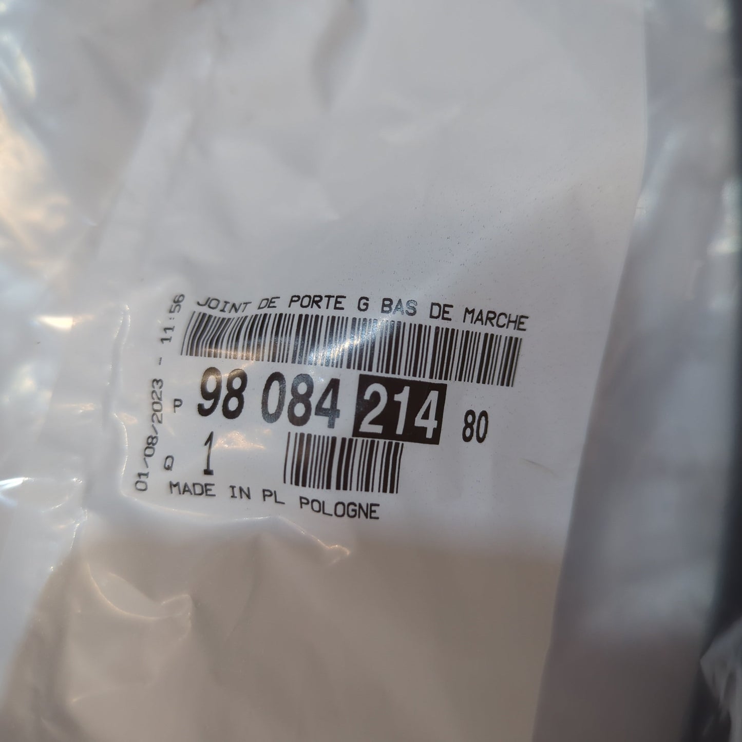 Genuine Rear Door Seal - Peugeot | 9808421480