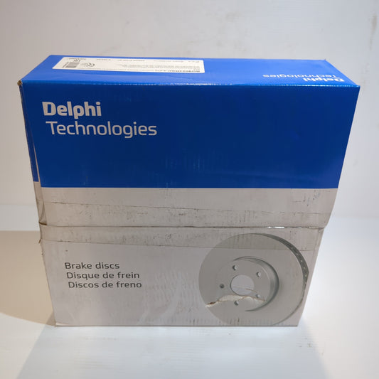 1x Delphi - Rear Brake Disc for Peugeot / Citroen C3 / C4 /DS3 / DS4 | BG9022RSC