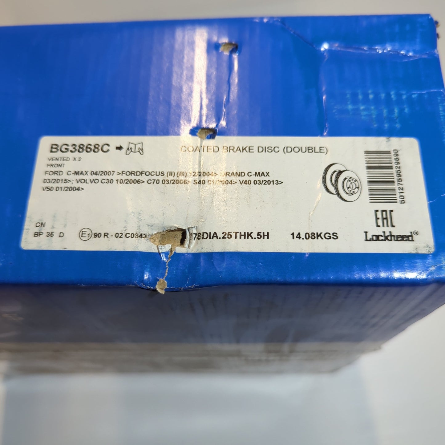 Delphi - Front Brake Disc Set for Ford C-Max / Volvo C30 /C70 / S40 | BG3868C