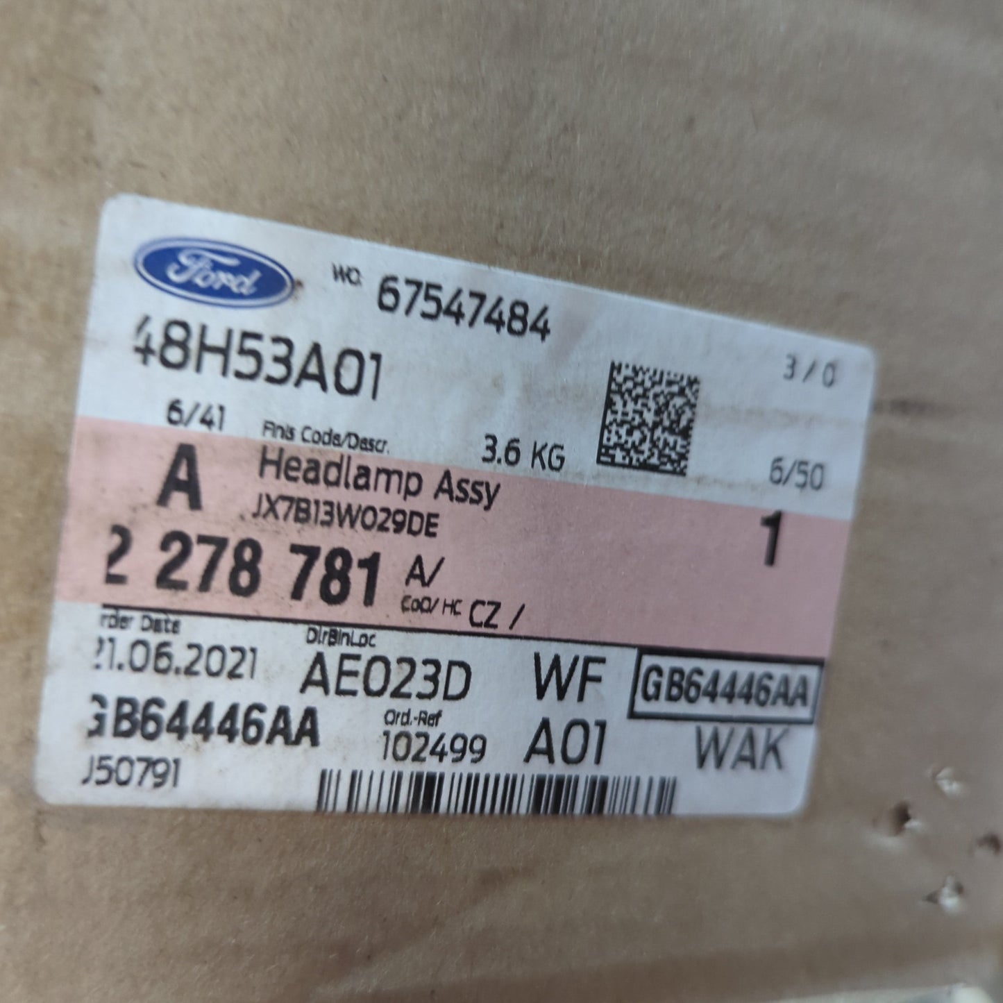 Genuine Right Headlamp - Ford Focus 2018-2021 | 2278781