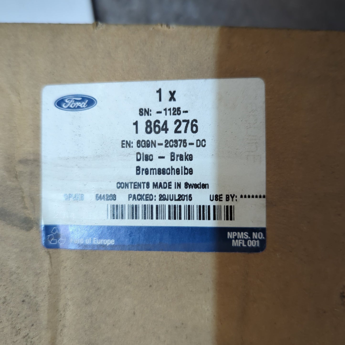 1x Genuine Front Brake Disc - Ford S-Max / Galaxy 2006-2015 | 1864276