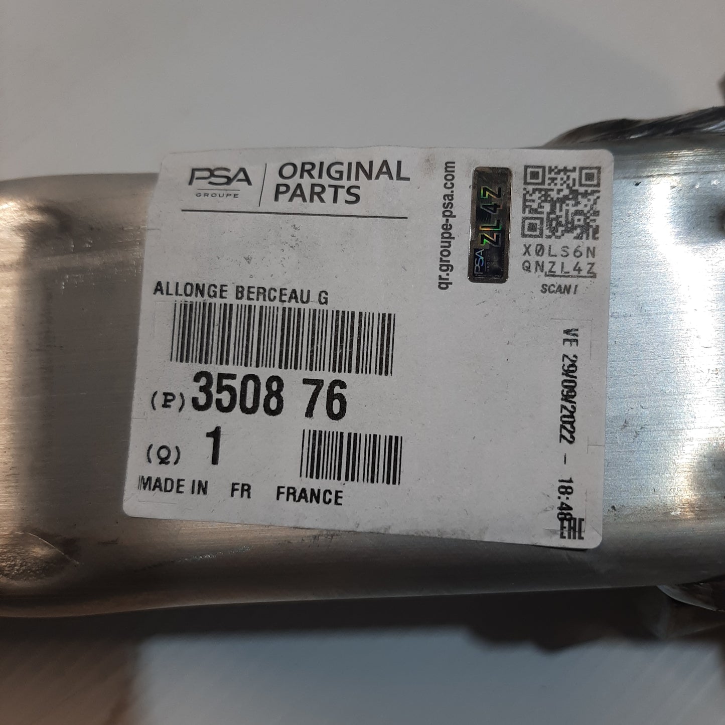 Genuine Front Body Left Subframe Extension - Citroen / Peugeot | 350876