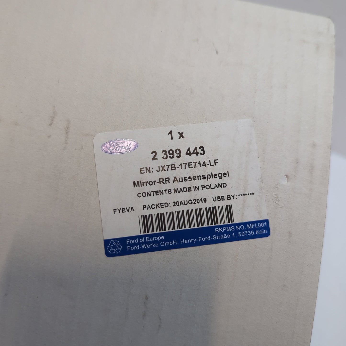 Genuine Ford Mirror Assy - Rear View Outer | 2399443