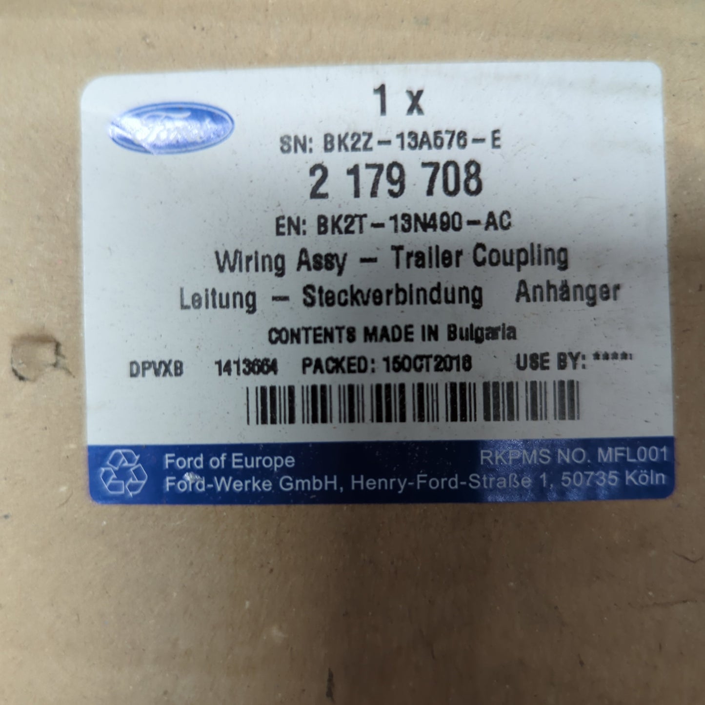 Genuine Trailer Coupling Wiring - Ford | 2179708