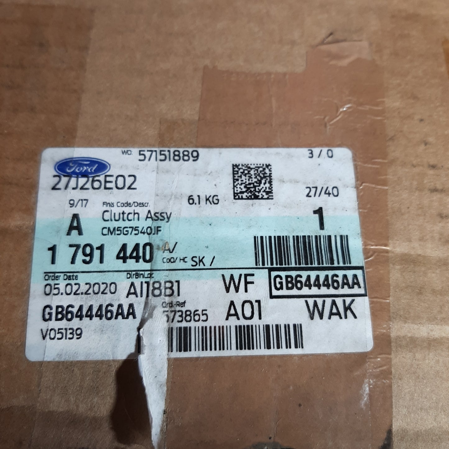 Genuine Ford Clutch Assy | 1791440