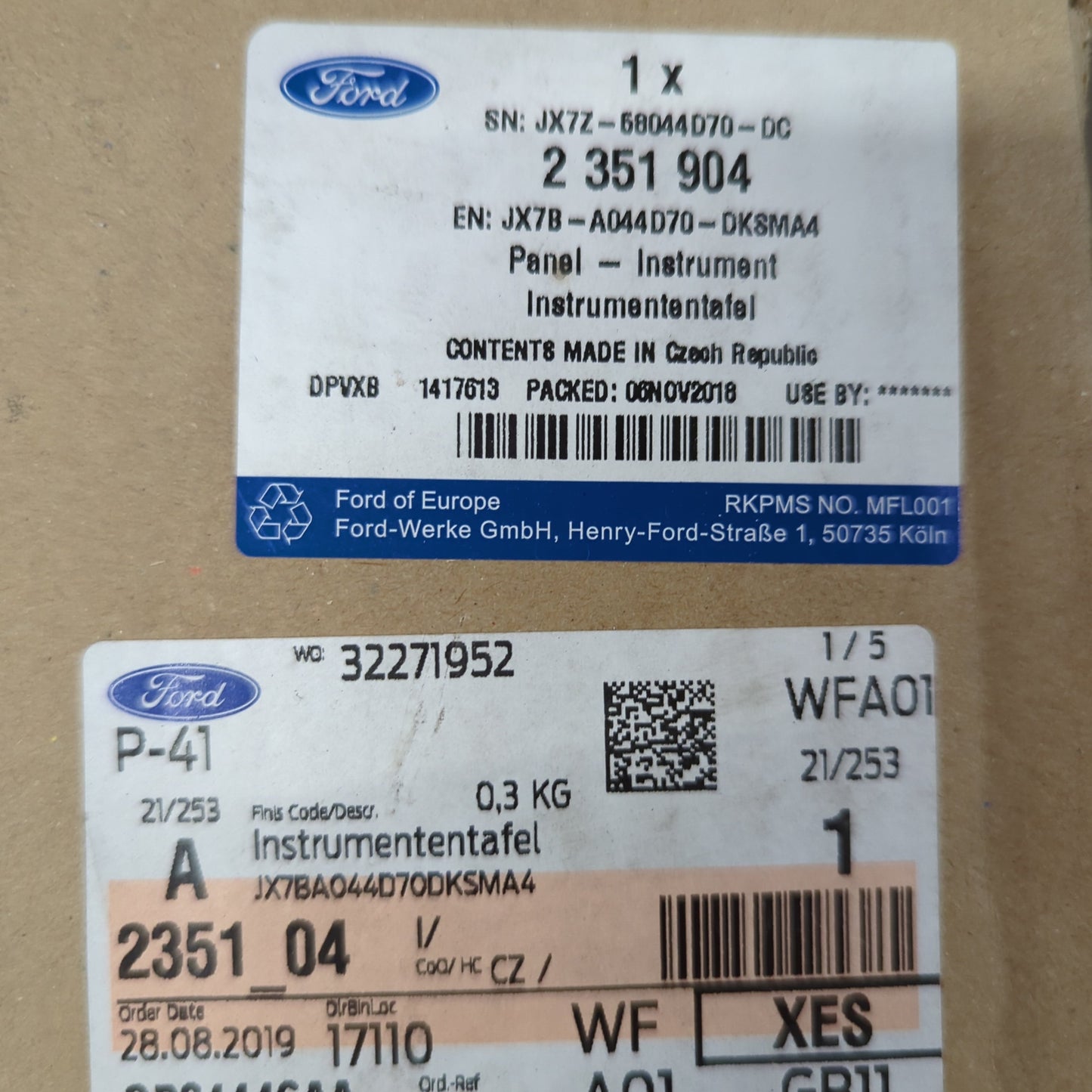 Genuine Instrument Panel - Ford | 2351904