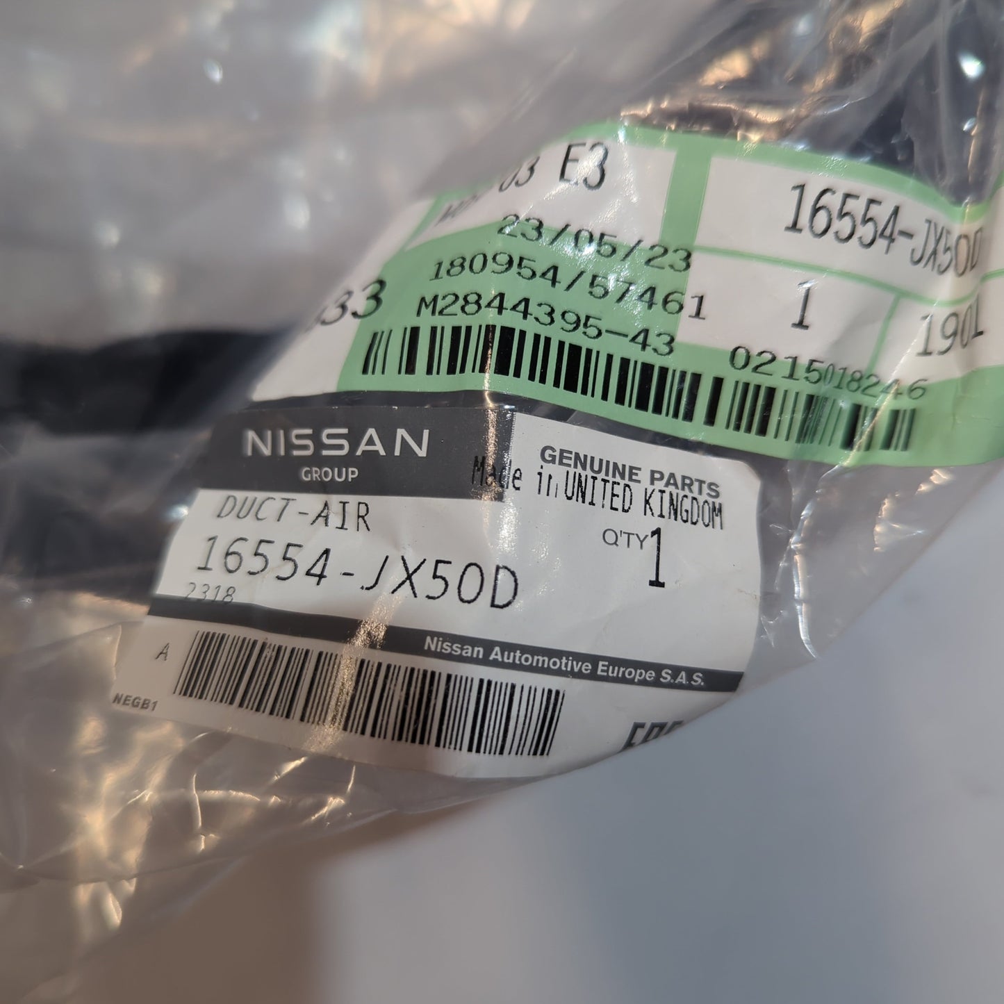 Genuine Nissan Duct-Air | 16554JX50D