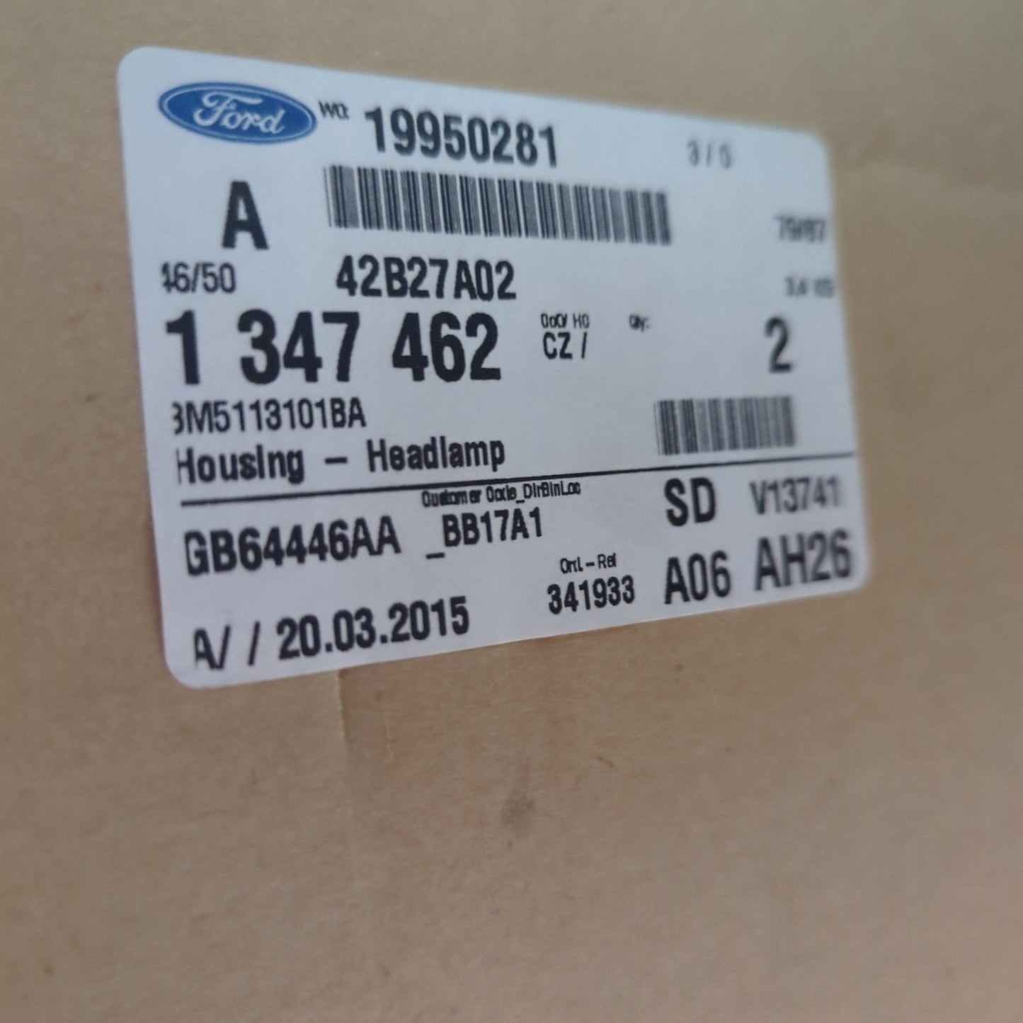 Genuine Ford Housing - Headlamp | 1347462