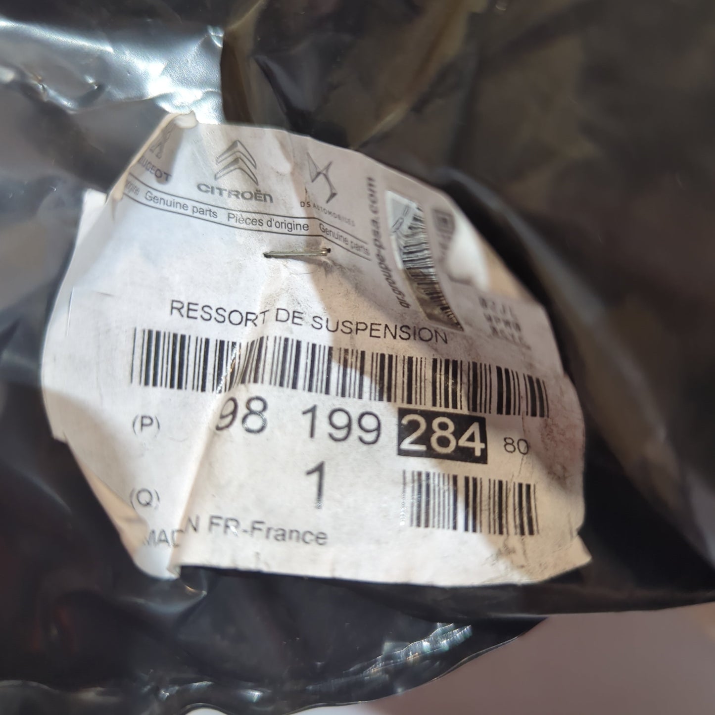 Genuine Front Suspension Spring - Peugeot 508 2018-2023 | 9819928480