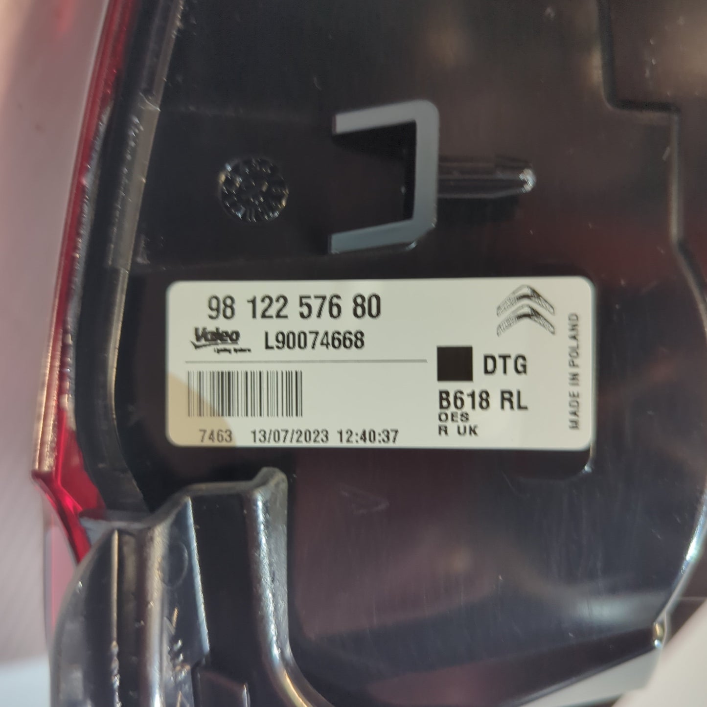 Genuine Peugeot Tail | 9812257680