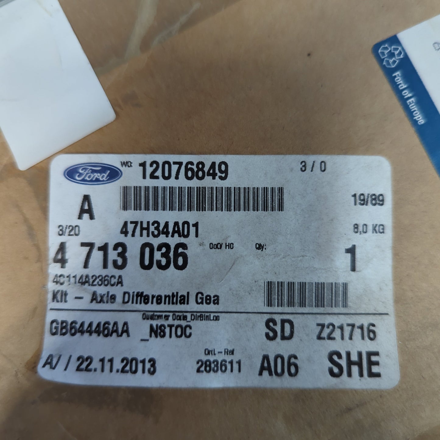 Genuine Ford Kit - Axle Differential Gear | 4713036