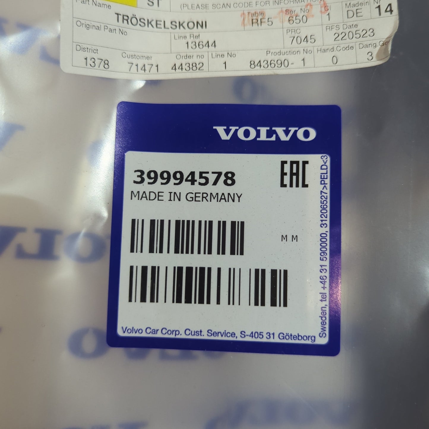 Genuine Volvo Gcp Sill Moulding | 39994578
