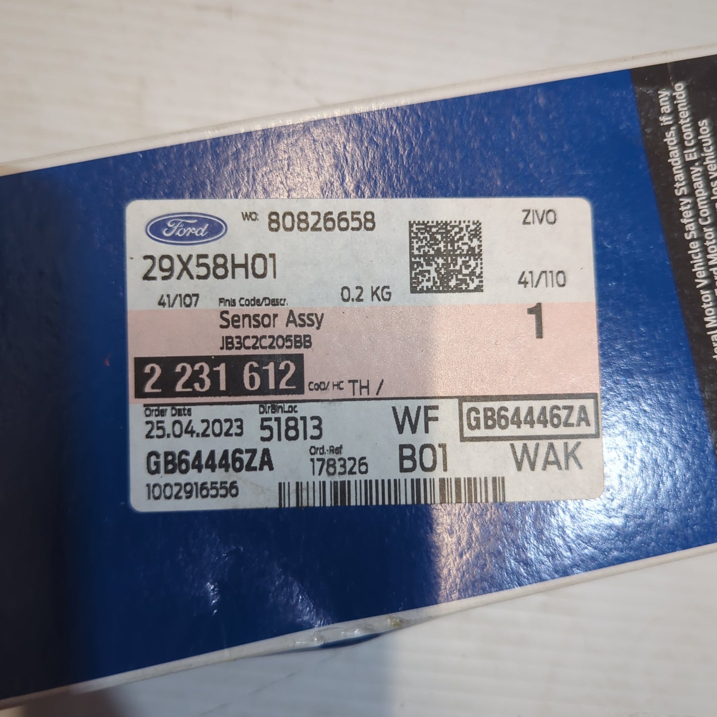 Genuine Ford Sensor Assy | 2231612