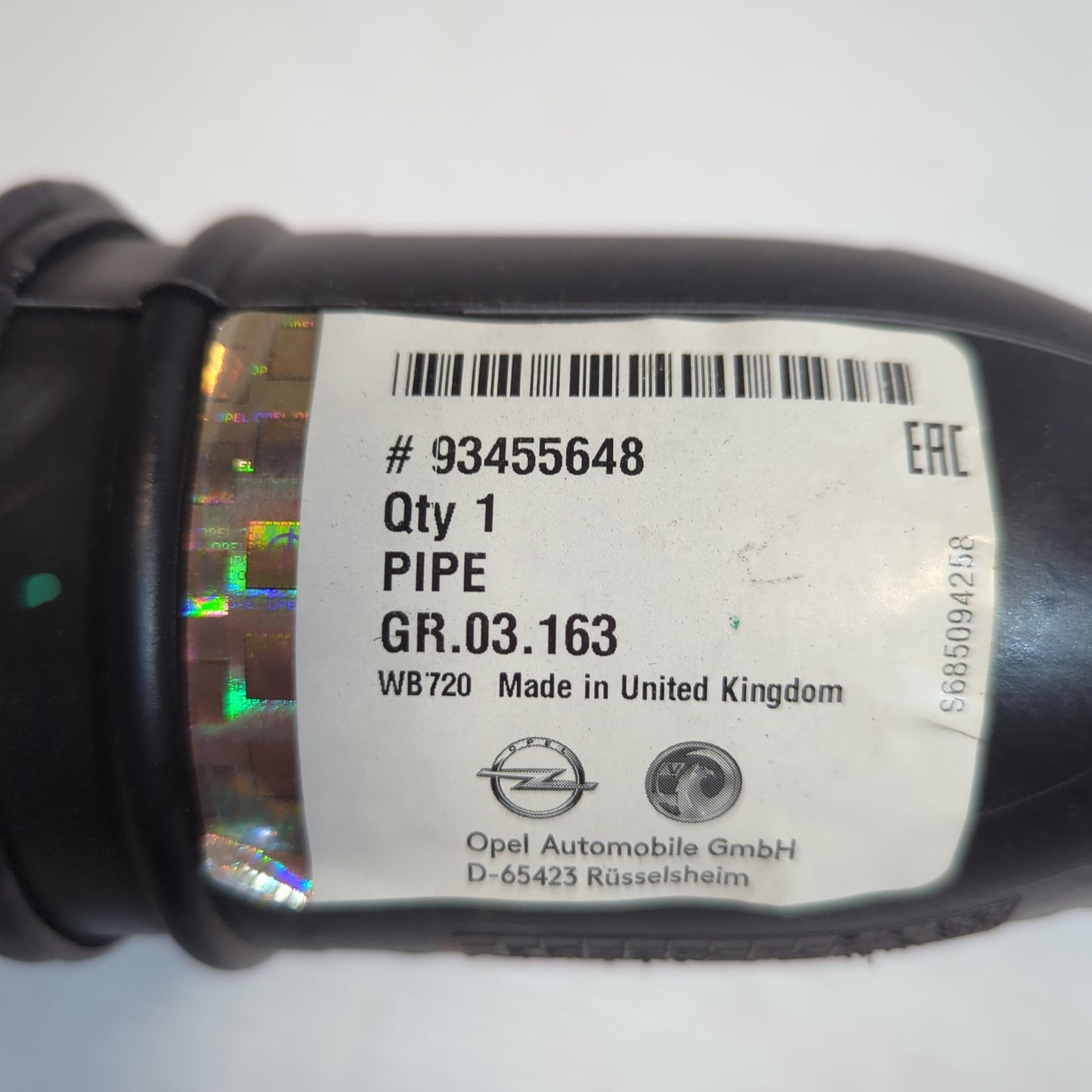 Genuine Vauxhall O:Fuel Manifold | 93455648