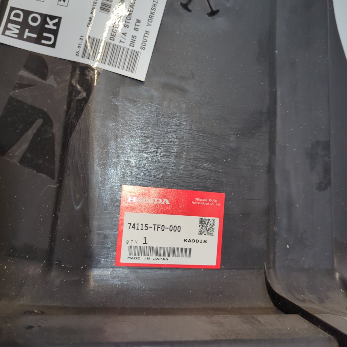 Genuine Honda Guard, R. Fr. Splash | 74115TF0000