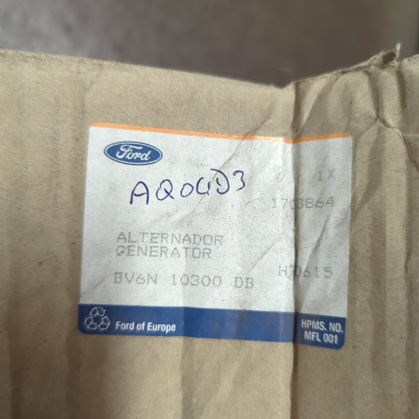 Genuine Ford Alternator Assy | 1777583