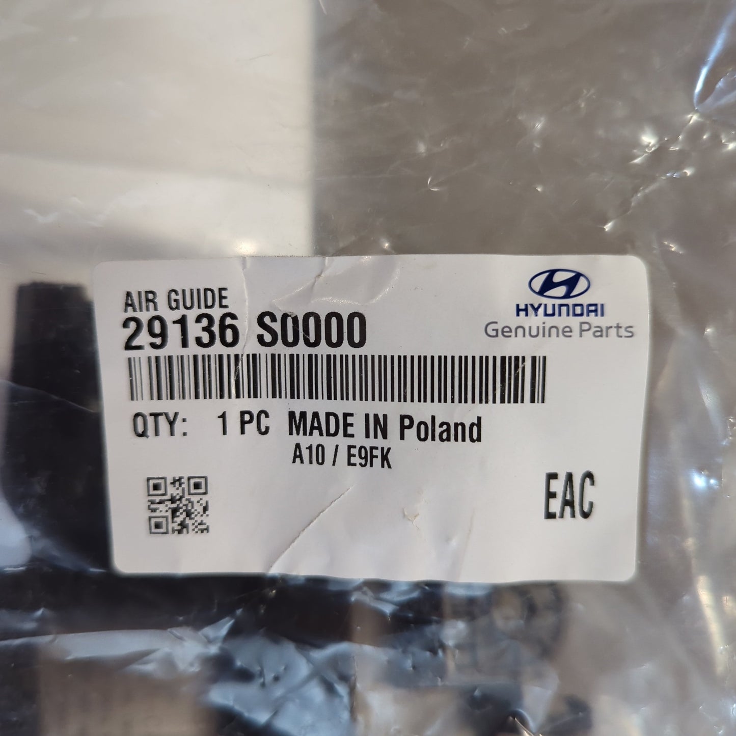 Genuine Front Bumper Air Guide - Hyundai i30N | 29136S0000