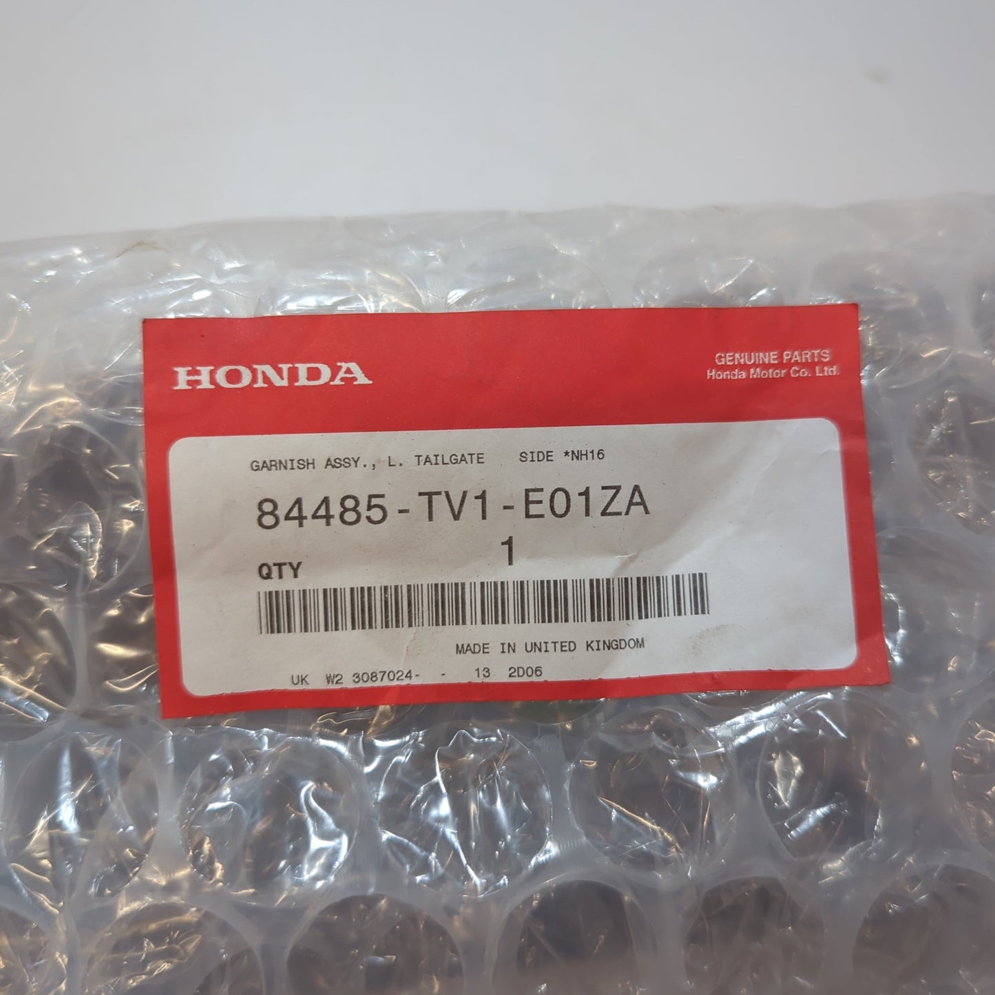 Genuine Left Interior Tailgate Trim - Honda Civic 2015 | 84485TV1E01ZA