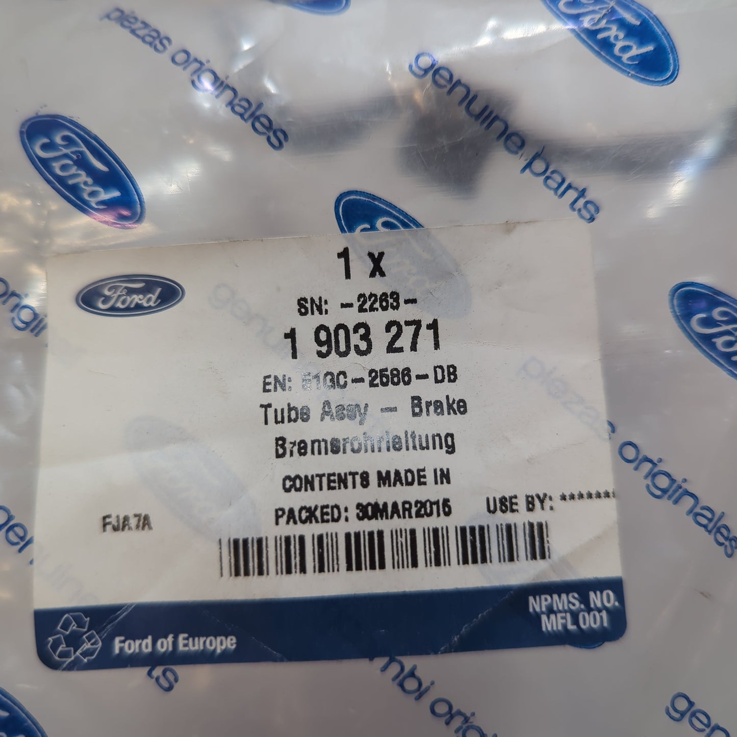 Genuine Right Front Brake Pipe - Ford S-Max/Galaxy 2015- | 1903271
